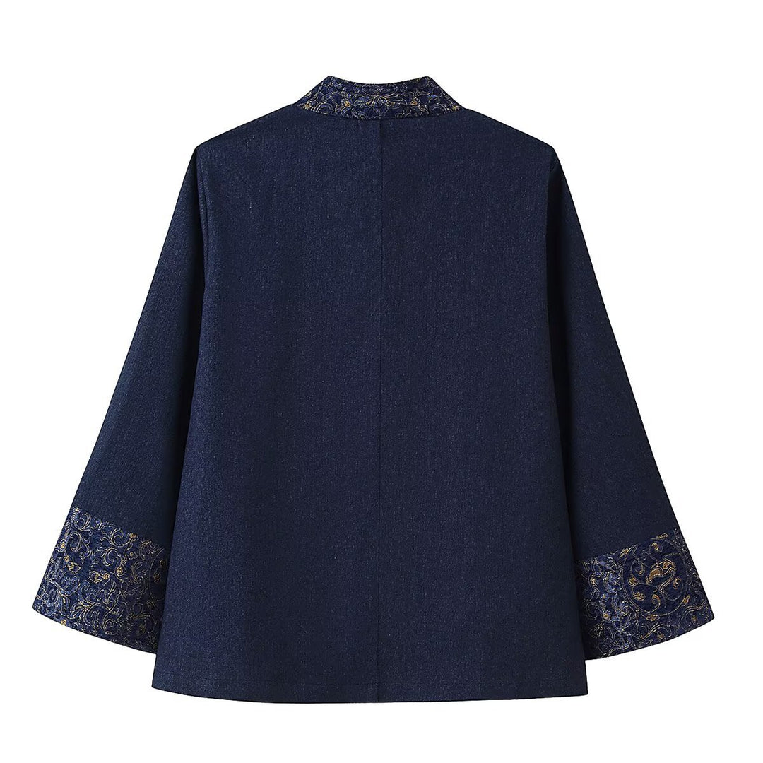 Elegant ladies' jacket with embroidered collar and button closure Lune London