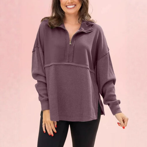 Pull femme décontracté avec fermeture éclair Amarae