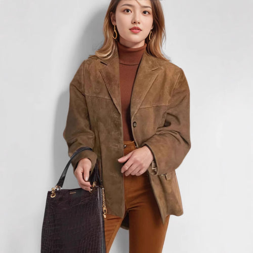Amarae Elegant suede jacket for women