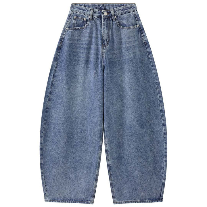 Women's Extra Wide High-Waist Denim Culotte in Balloon Baggy Cut Amarae