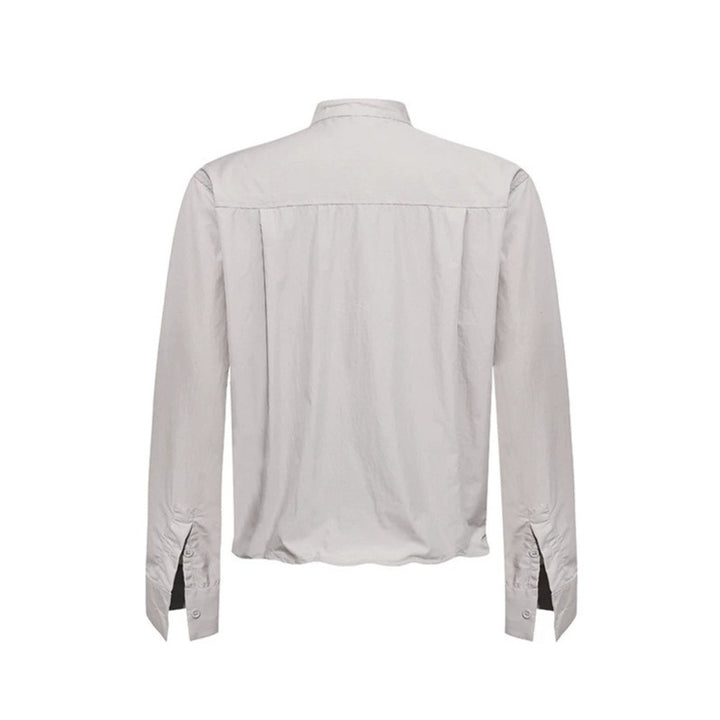 Men's shirt with stand-up collar, chest pocket and relaxed fit Amarae