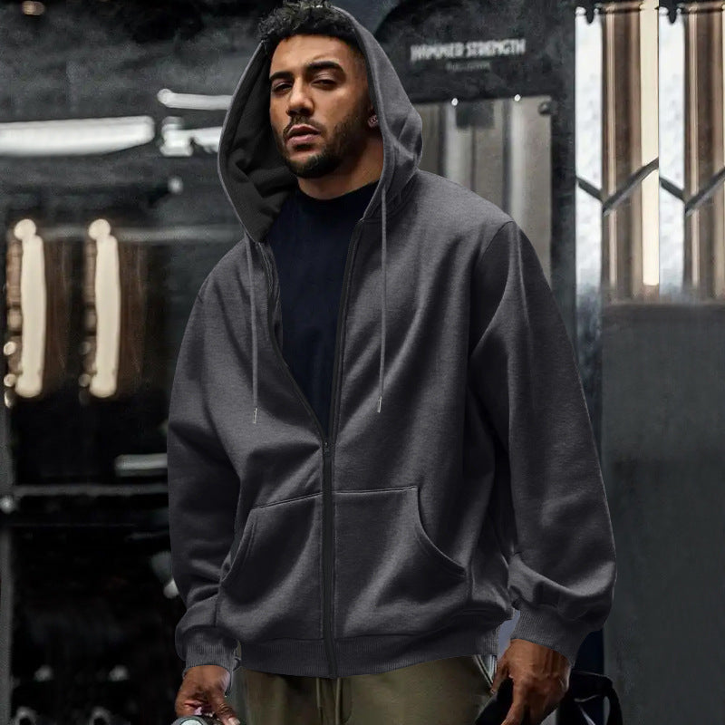 Hooded jacket for men with high-quality zipper and practical kangaroo pocket Lune London