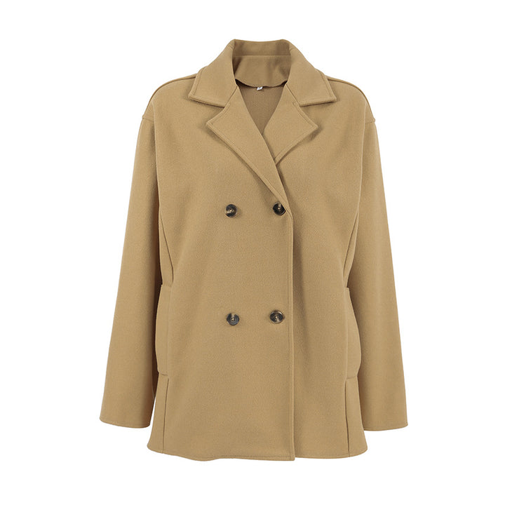 Ladies oversized wool jacket with double-breasted buttons and modern cut Lune London