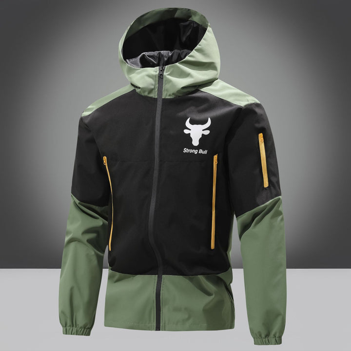 Functional jacket for men in waterproof material with practical zipped pockets Lune London