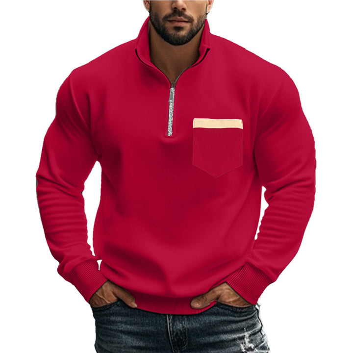 Men's sweatshirt with zipper and chest pocket Lune London