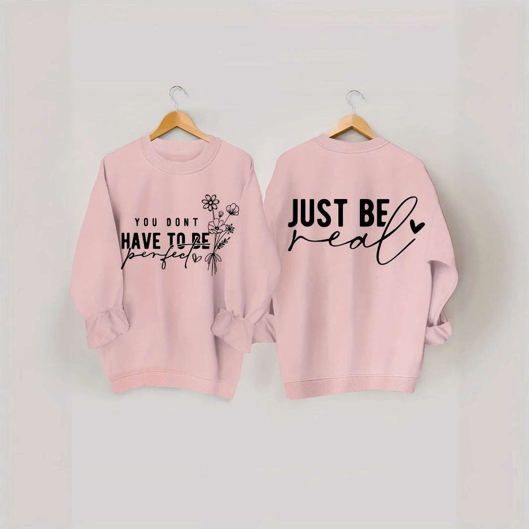 Sweat femme décontracté avec des messages inspirants Chic & Stil