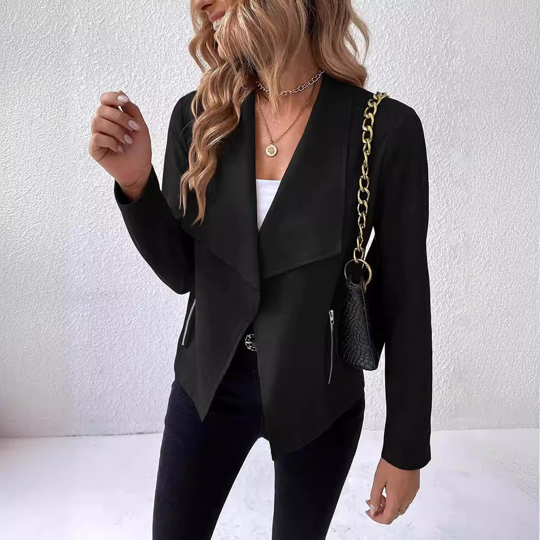 Ladies Chic Trendy Suede Jacket