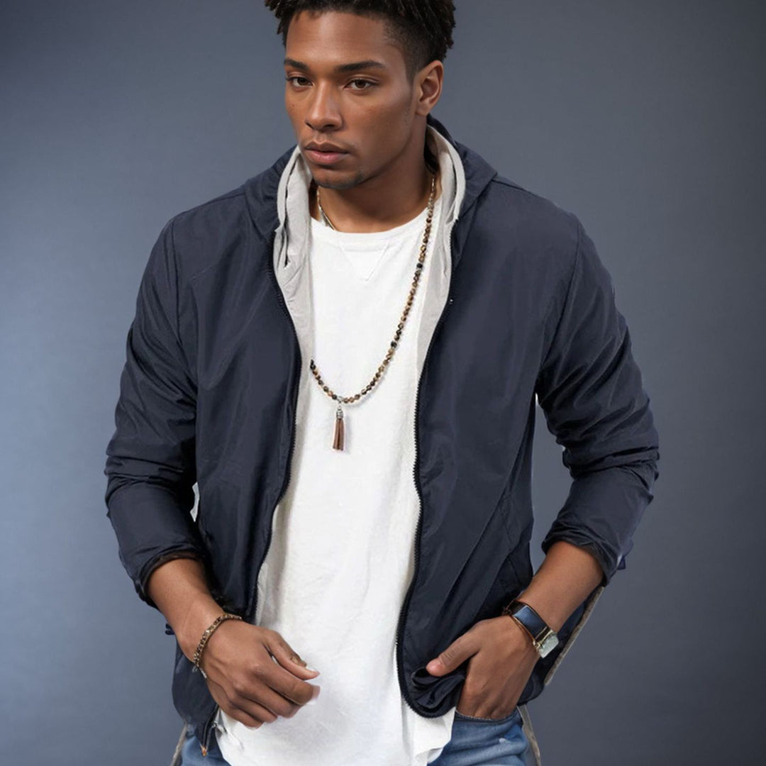 Windbreaker men's transition jacket with practical pockets Lune London