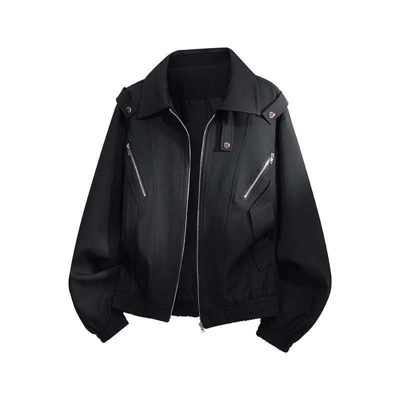 Ladies stylish windbreaker jacket with functional zip pockets and elastic cuffs Lune London