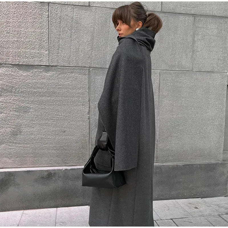 Women Elegant oversized coat with a stylish hood addition Lune London