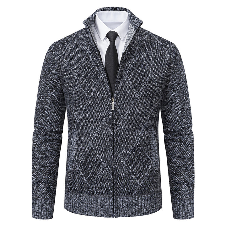 Men's knit jacket with a modern pattern and a slim fit Lune London