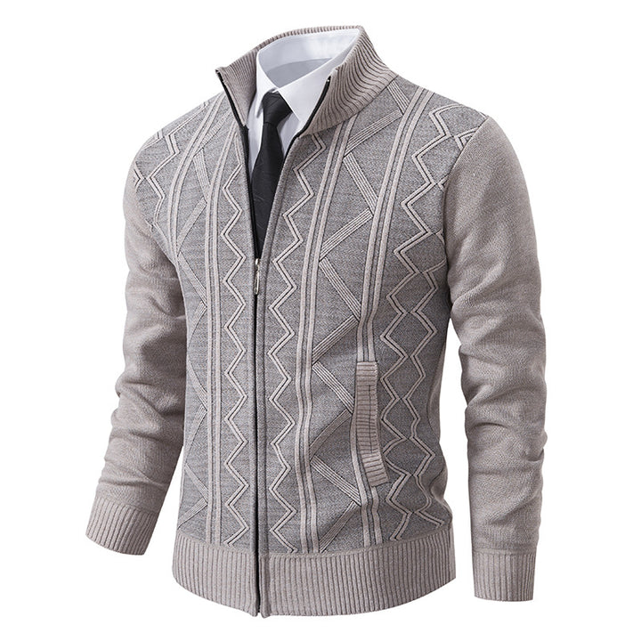 Men's vest with a modern twisted pattern and a high collar Lune London