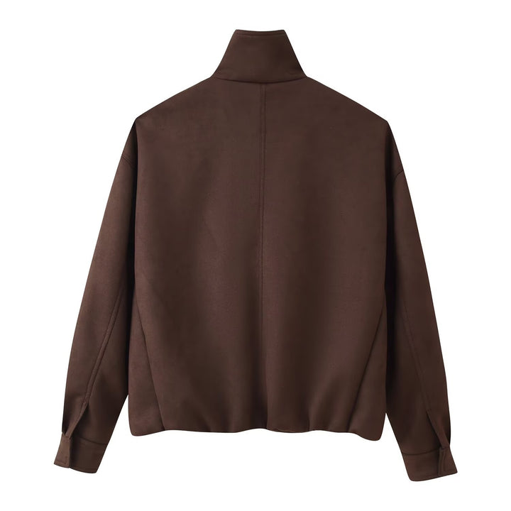 Elegant ladies quilted jacket with high collar Lune London