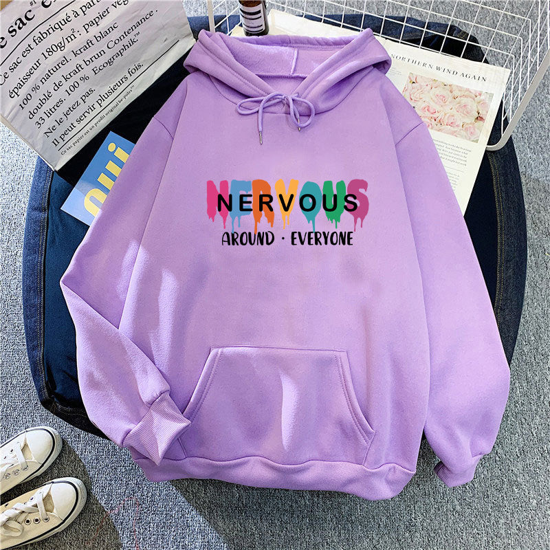 Women's hoodie with creative lettering Chic & Style
