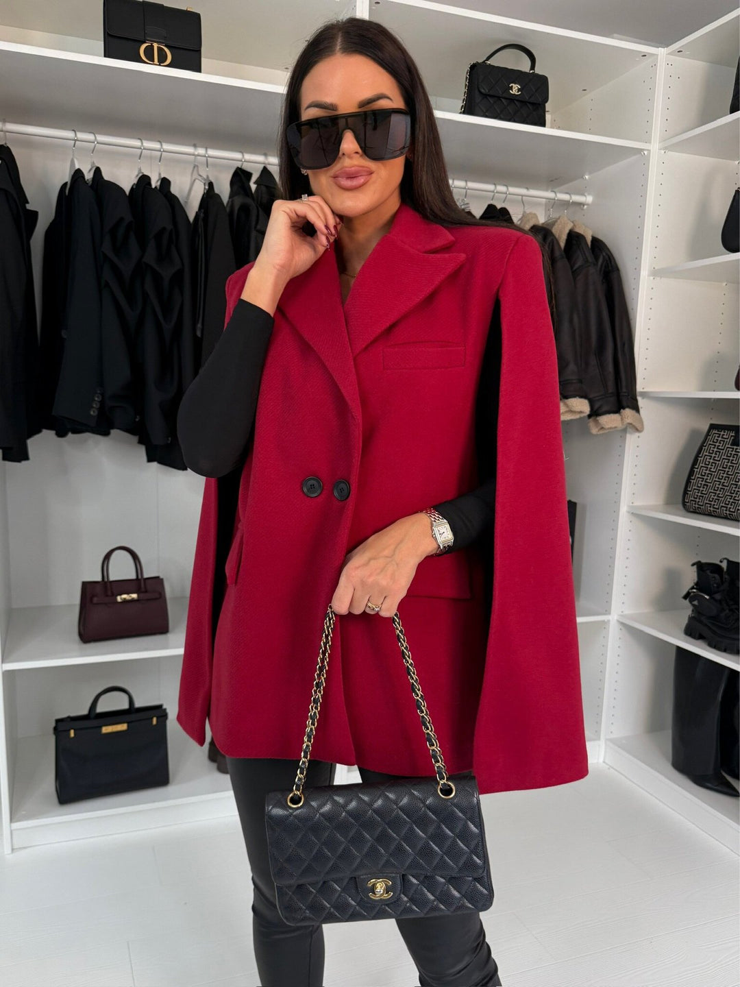Oversized jacket for women with cape design and modern details Lune London