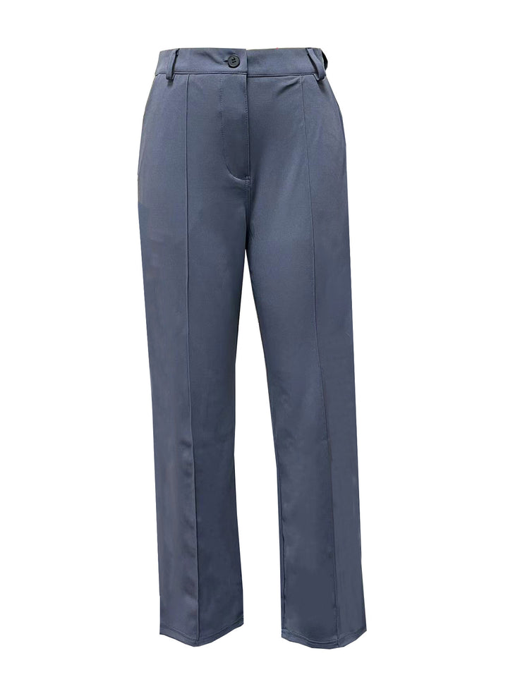 Women high-waisted straight-cut suit trousers with crease Amarae