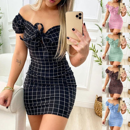 Fitted dress for women with ruffle details Amarae