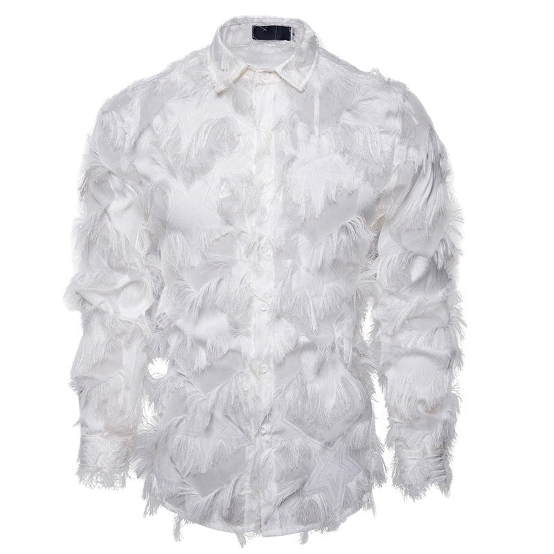 Fashionable men's shirt with textured design Lune London