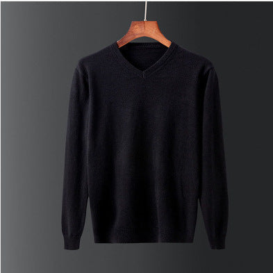 Men's Elegant V-Neck Pullover Made Of Fine Wool Lune London