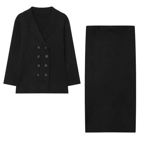 Amarae Elegant Double-Breasted Blazer Jacket Women