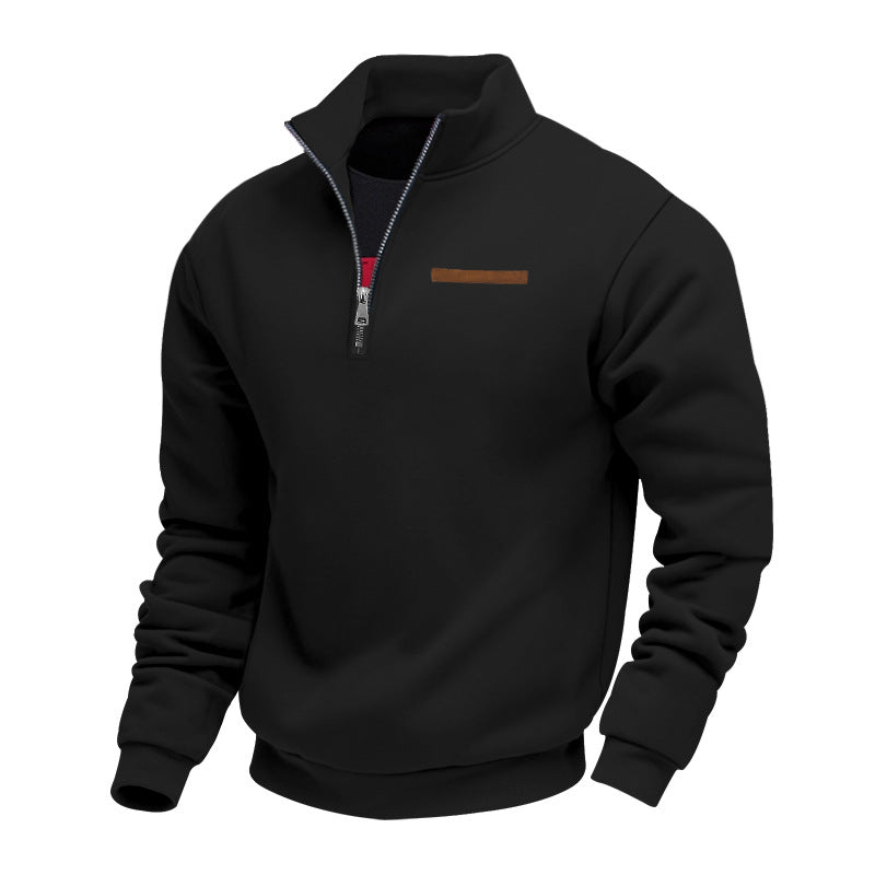 Men's trendy hoodie with half-zip and high-quality details Lune London