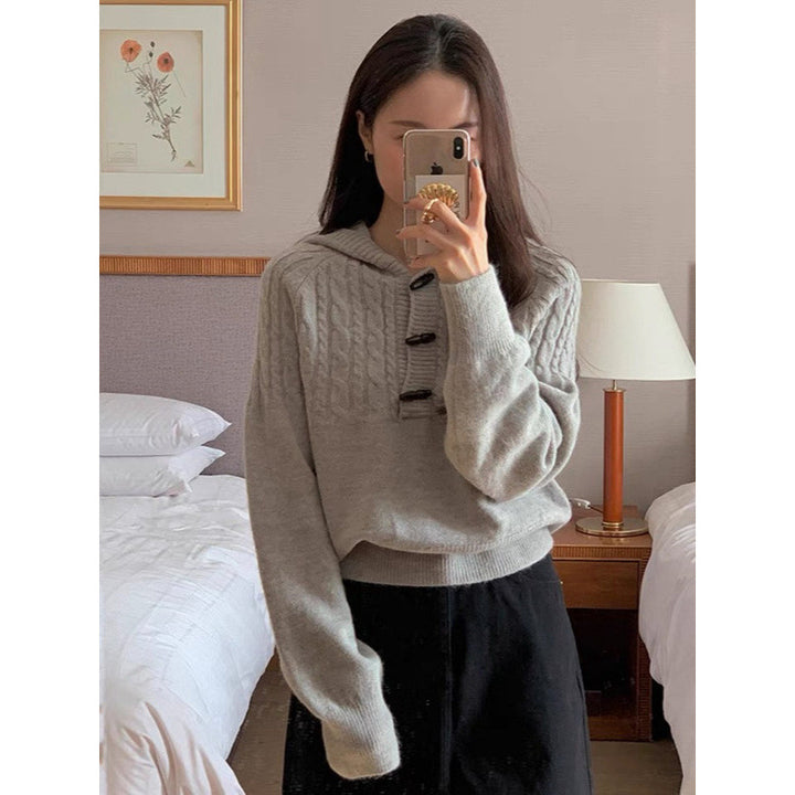 Pull en tricot pour femmes avec grand col Chic & Stil