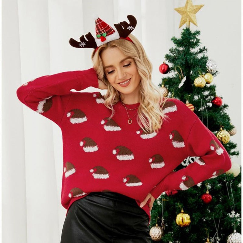 Women’s knitted sweater with festive design Lune London