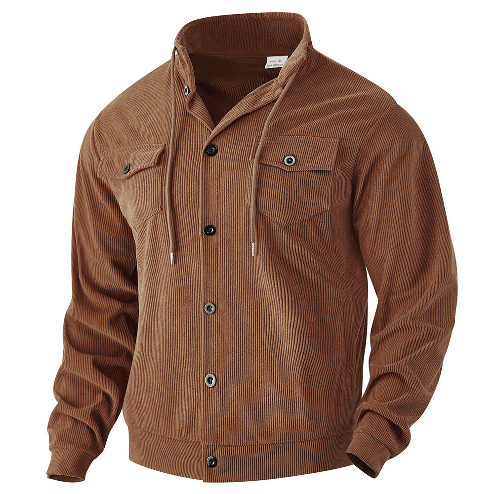 Transitional jacket for men with practical pockets and adjustable collar Lune London