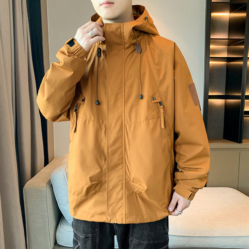 Casual outdoor jacket for men with adjustable hood and practical pockets Amarae