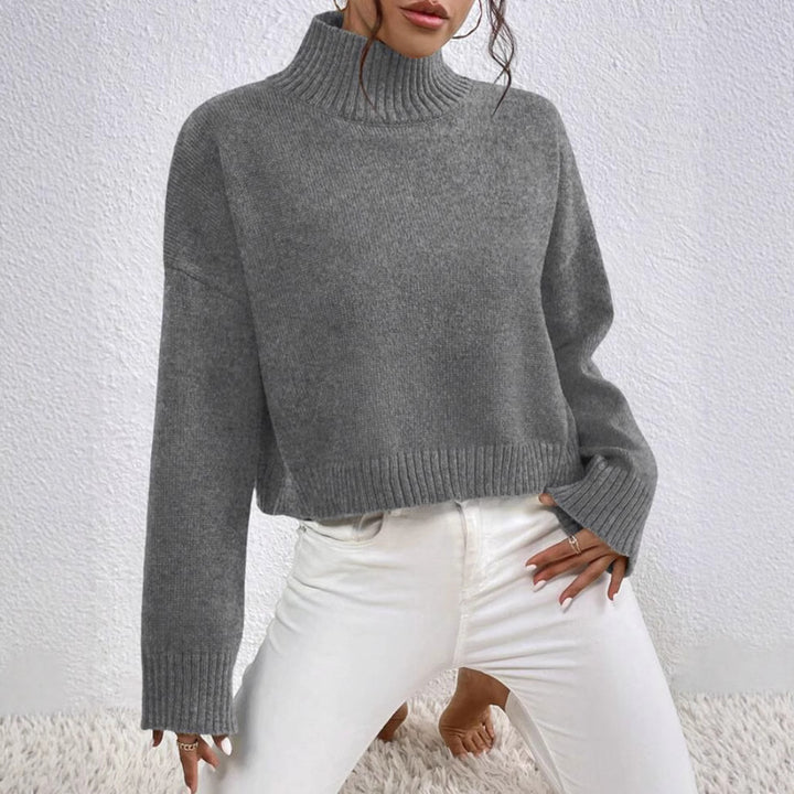 Ladies trendy collar sweater in soft wool Lune London