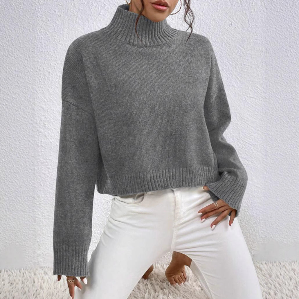 Ladies Fashionable Collar Sweater Made Of Soft Wool Lune London