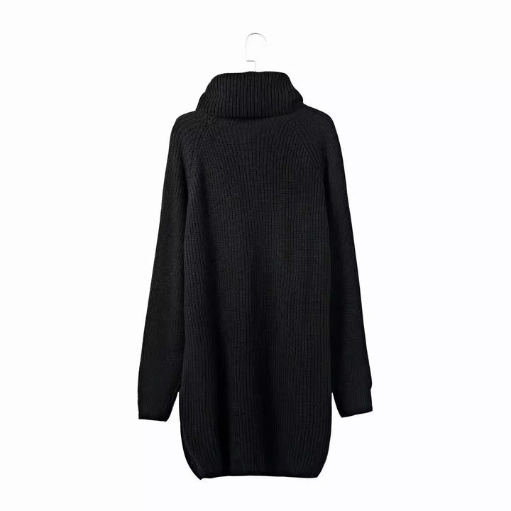 Knit dress for women with large collar Lune London