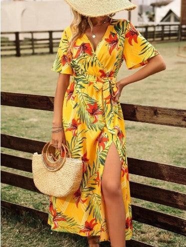 Lune London floral print maxi dress for women