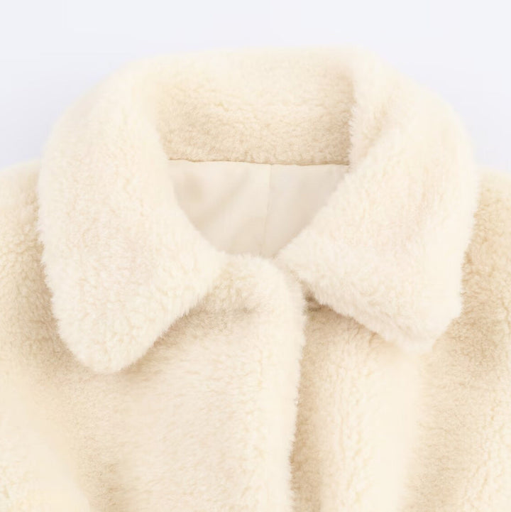 Women's Teddy Fur Jacket with Belt and Soft Lining Lune London