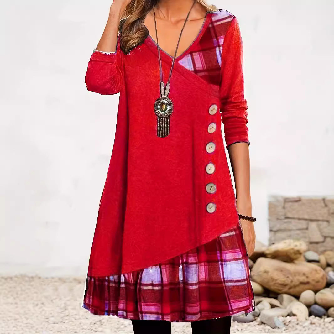 Lune London | Classic Look Checked Long Sleeve Dress