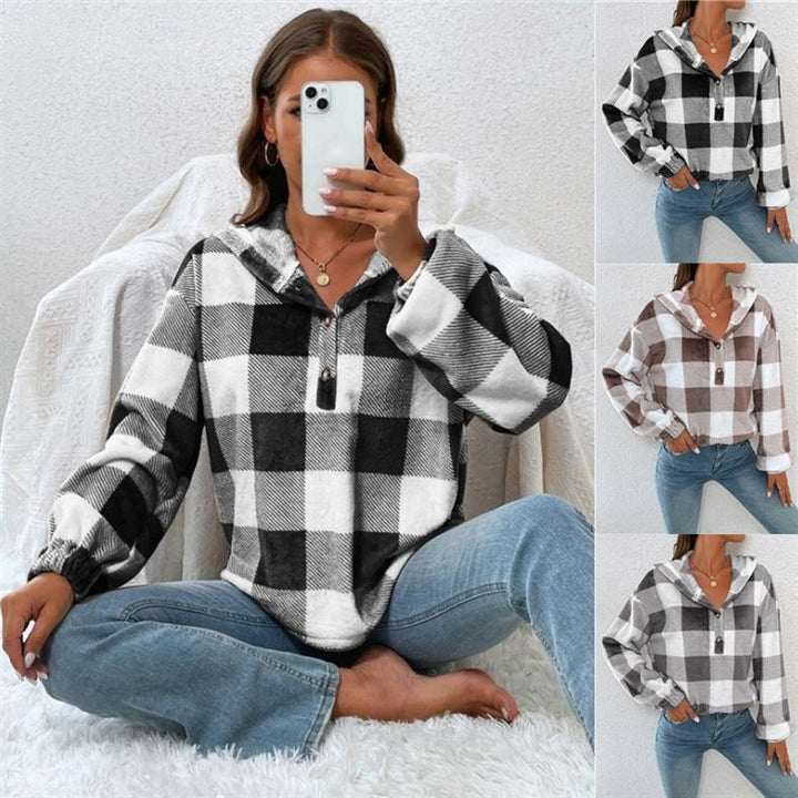 Ladies Oversized Square Hoodie with button placket and wide sleeves Lune London