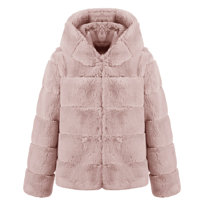 Ladies soft fleece jacket with hood Lune London