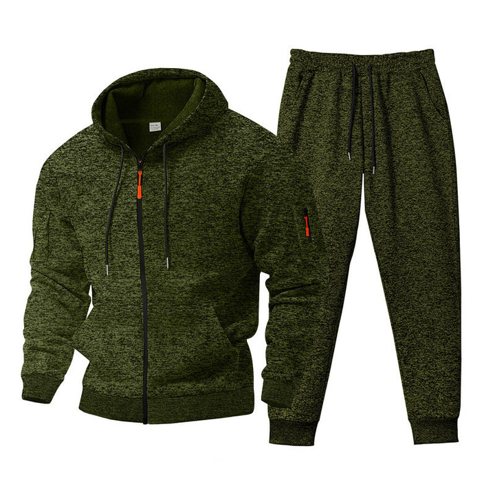 Men's Hooded Sports Tracksuit with Functional Zip Pockets Lune London