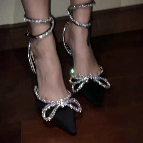 Elegant ladies' high heel sandals with sparkling jewel detail Amarae