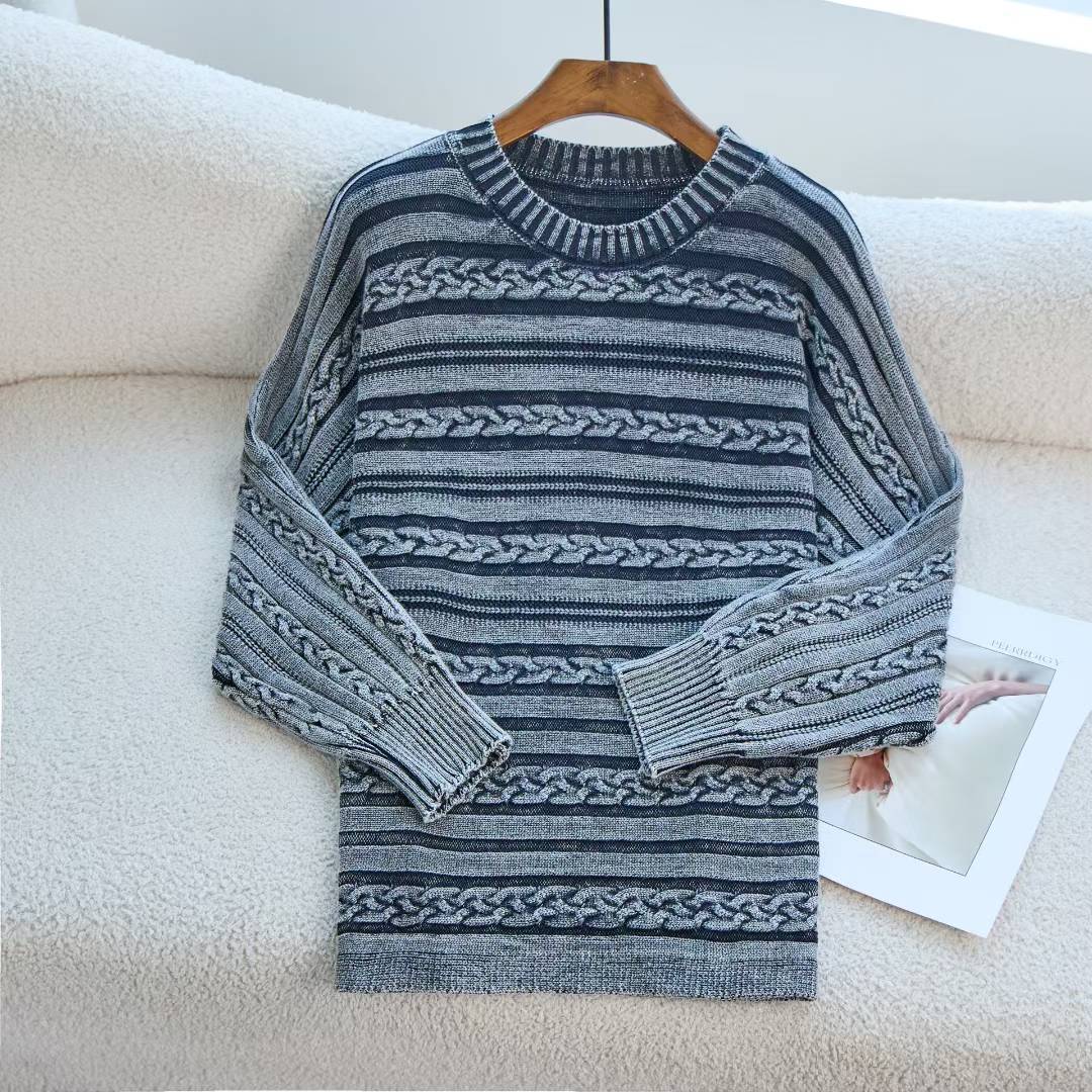 Pull en tricot pour femmes avec design en câble structuré et coupe moderne Chic & Stil