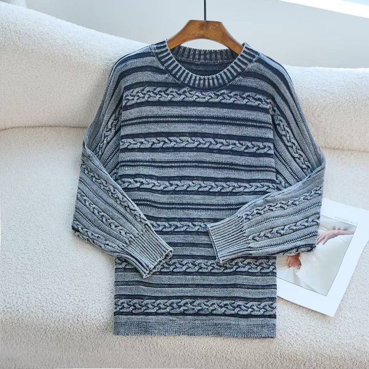 Pull en tricot pour femmes avec design en câble structuré et coupe moderne Chic & Stil