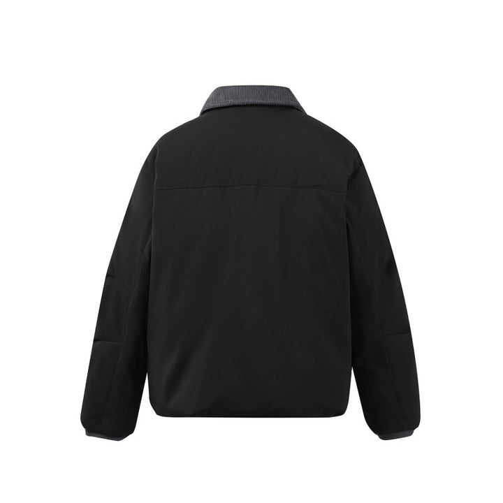 Unisex Padded Overshirt Jacket in Boxy Cut with Cord Collar and Flap Pockets Amarae