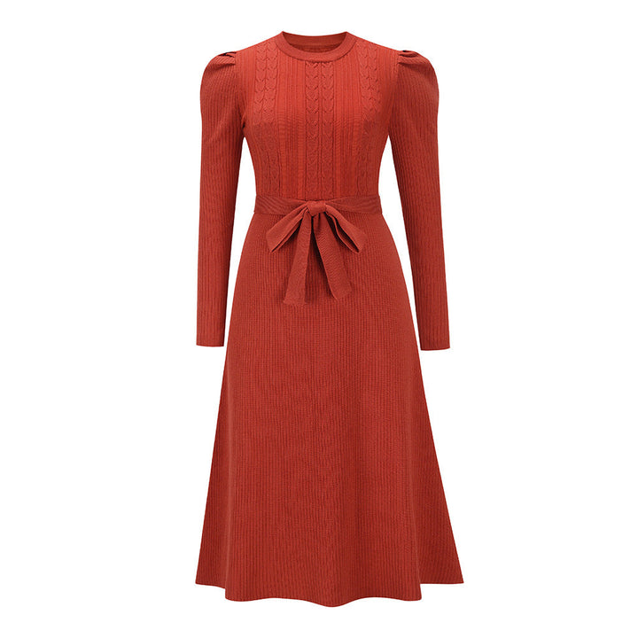 Lune London | Knitted Midi Dress with Round Neckline
