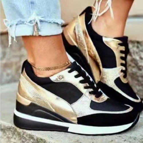 Women's Fashion Sneakers with Elegant Metallic Detail and Sporty Sole Amarae