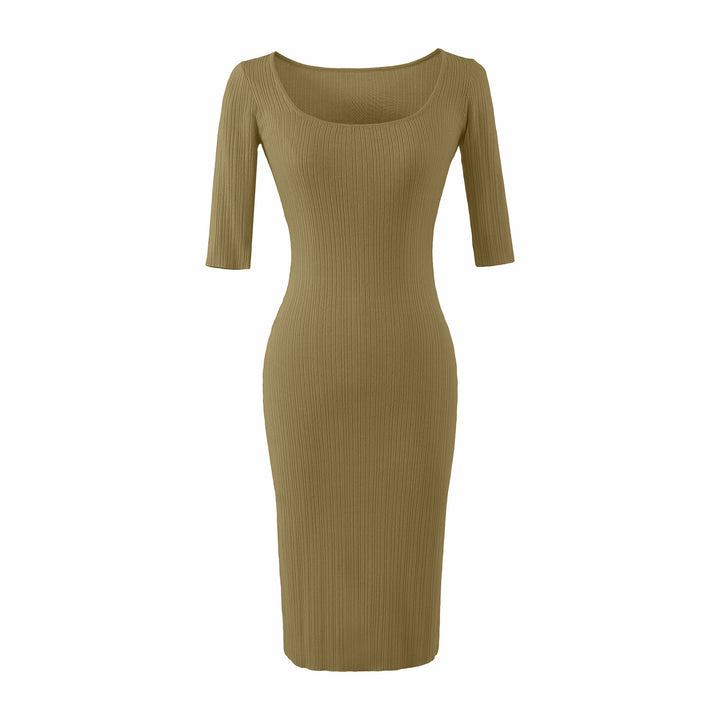 Women Figure-hugging ribbed Midi dress made of stretch knit Amarae