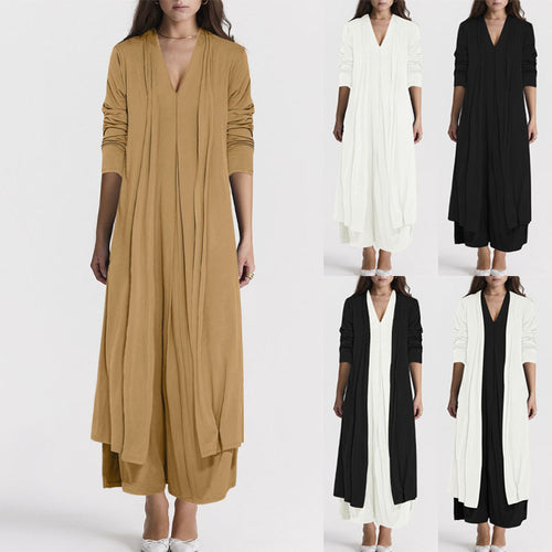 Airy maxi skirt for women with elegant V-neck and flowy cut Amarae