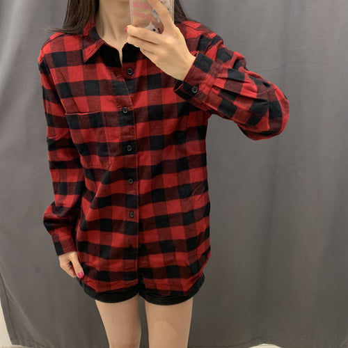 Chemisier en flanelle à carreaux pour femmes Chic & Stil