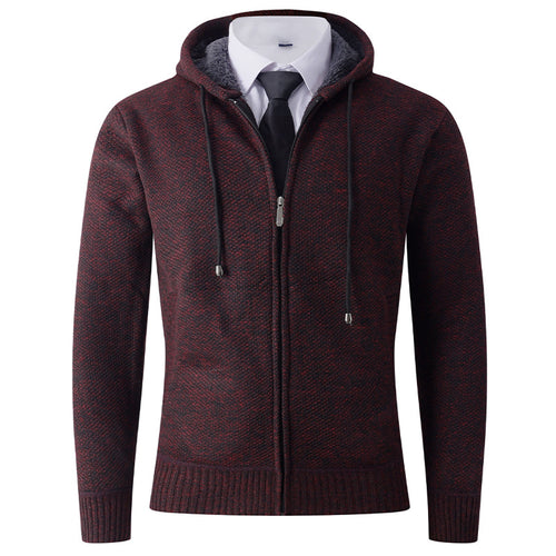 Hooded knit jacket with zipper for men Amarae