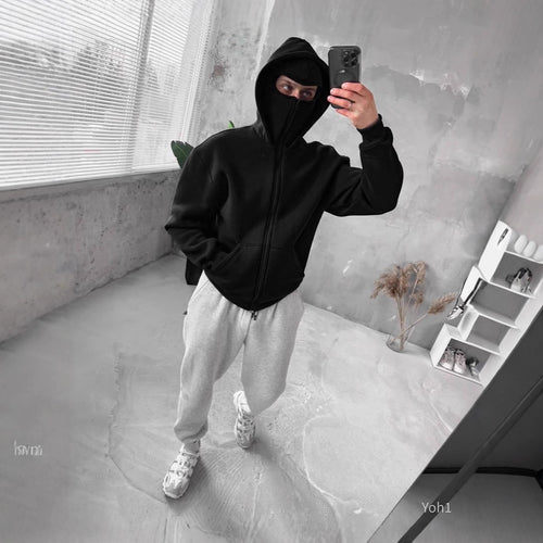 Oversized hooded jacket for women with zipper and kangaroo pockets Amarae