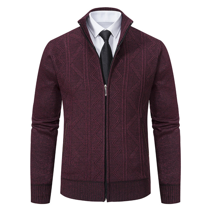 Men's vest with a modern twisted pattern and a high collar Lune London